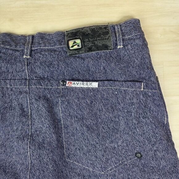 Avirex Denim Purple Jeans Baggy Wide Leg Y2K Vintage Streetwear Men's Size 34 - Picture 11 of 11